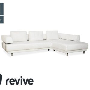 Ewald Schillig Brand Face Leder Ecksofa Weiß Sofa Couch