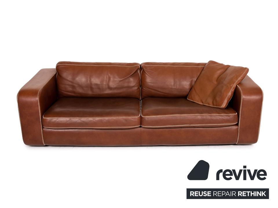 Machalke Valentino Leder Sofa Braun Dreisitzer Couch ✨ – Bild 8