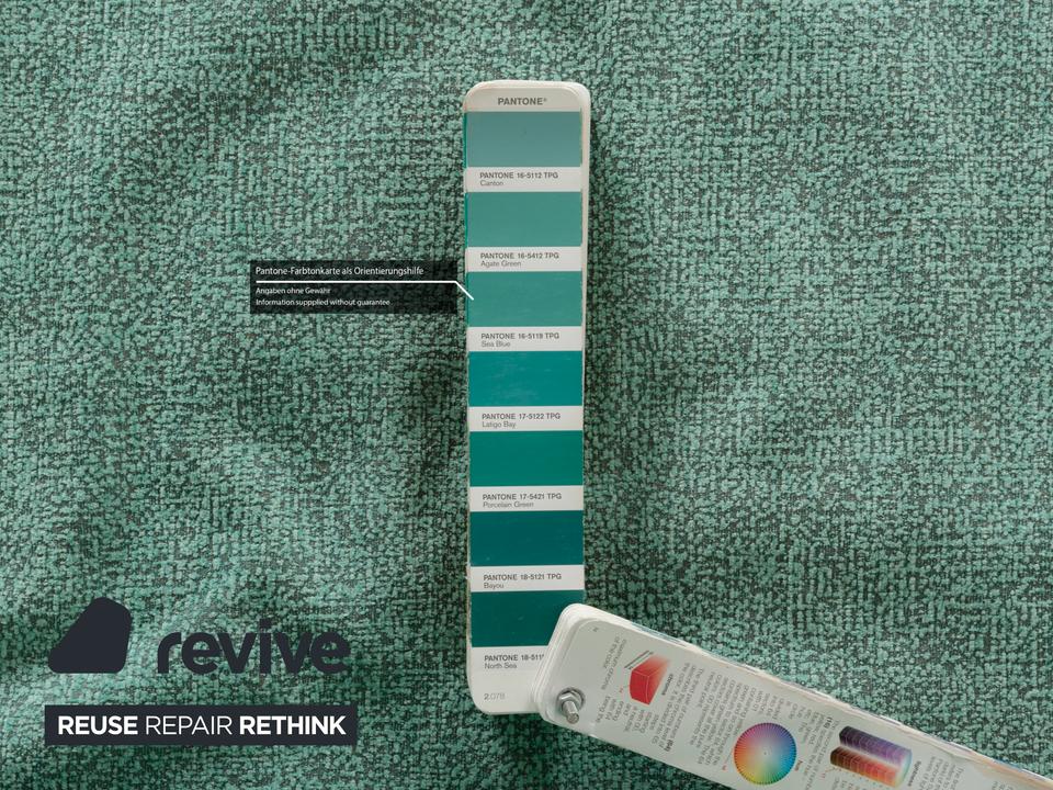 Ligne Roset Multy Stoff Dreisitzer Türkis Grün Sofa Couch ✨ – Bild 10