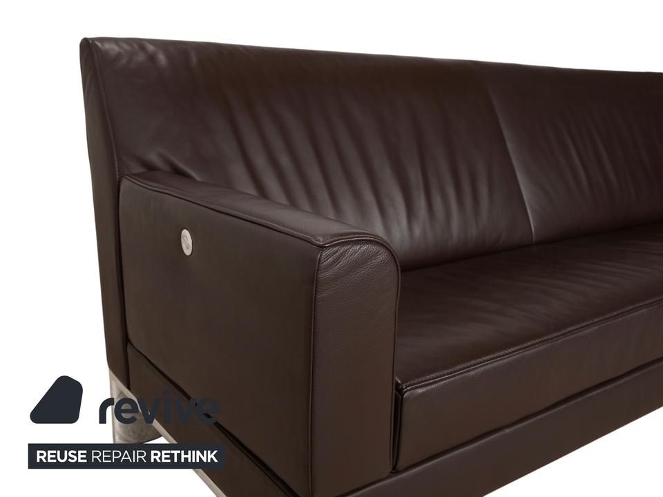 Jori Glove JR-8900 Leder Chrom Dreisitzer Braun Mokka manuelle – Bild 7