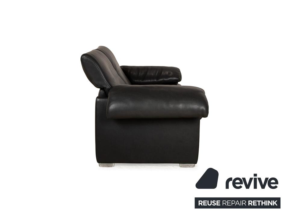 de Sede DS 10 Leder Zweisitzer Schwarz Sofa Couch – Bild 14