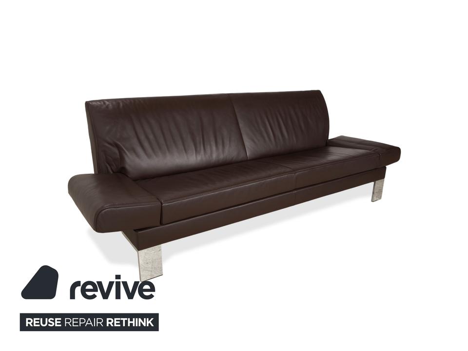 Jori Glove JR-8900 Leder Chrom Dreisitzer Braun Mokka manuelle – Bild 4