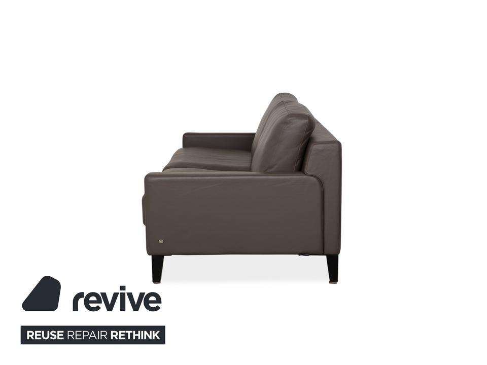 Rolf Benz EGO Dreisitzer Sofa Braun Leder Couch – Bild 11