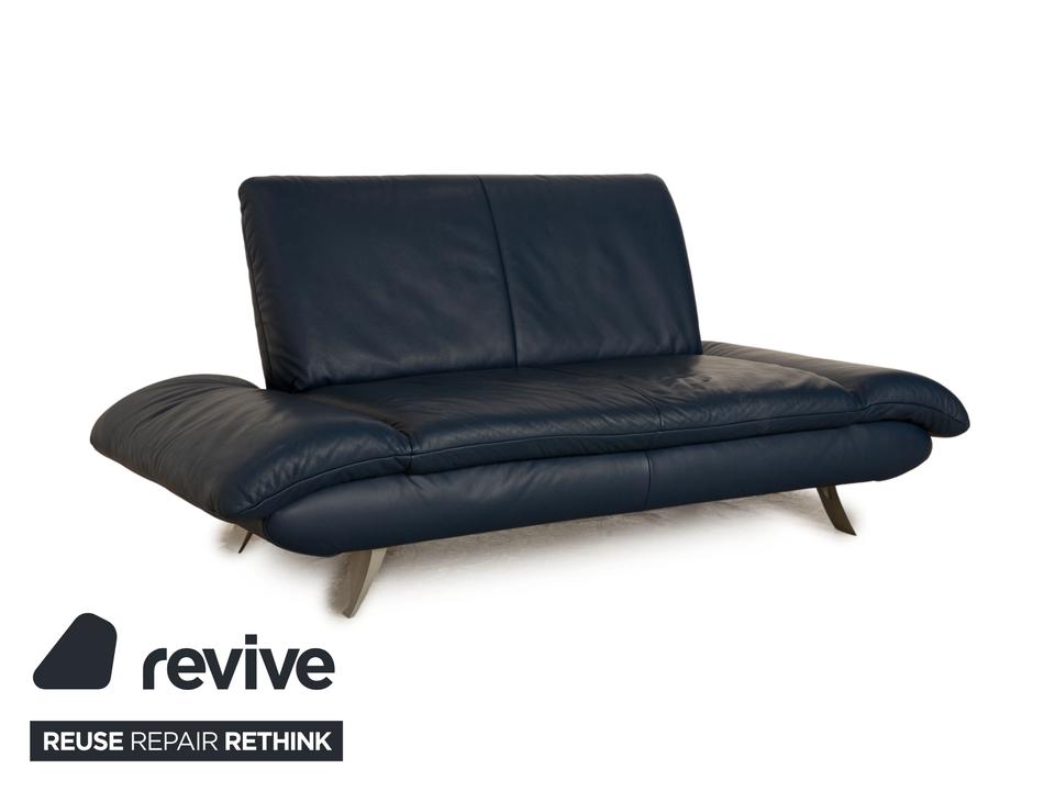 Koinor Rossini Leder Zweisitzer Blau manuelle Funktion Sofa ✨ – Bild 3