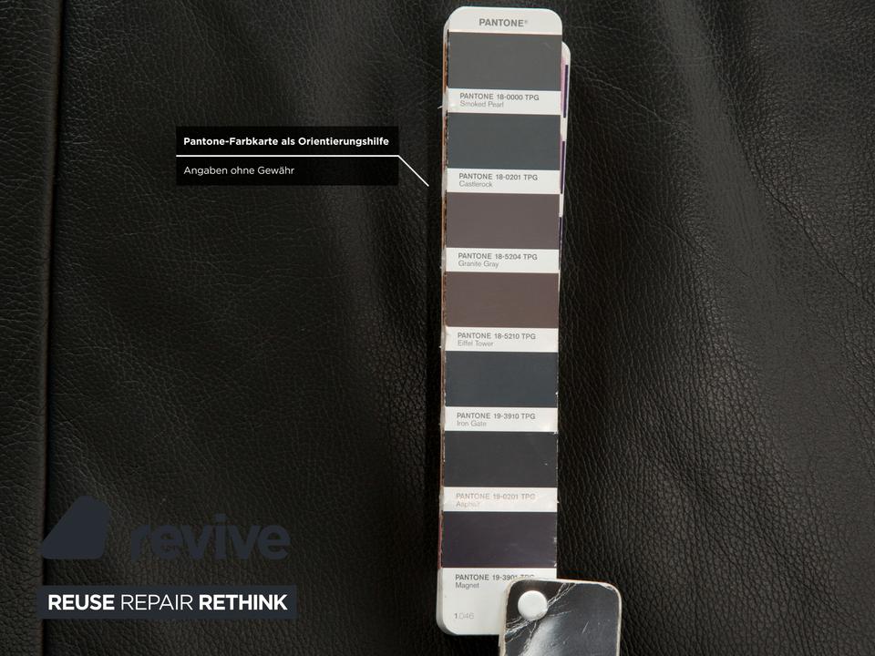 Koinor Rossini Leder Zweisitzer Dunkelgrau manuelle Funktion – Bild 8