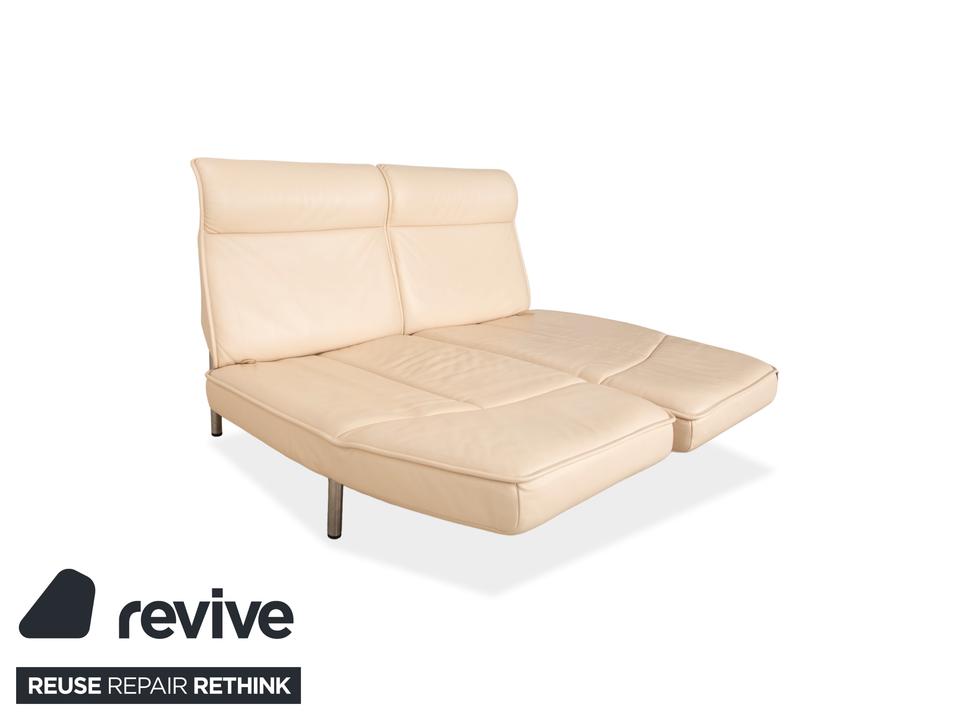 De Sede DS-450 Leder Zweisitzer Creme Beige manuelle Funktion – Bild 4