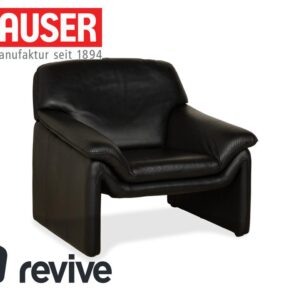 Laauser Leder Sessel Schwarz