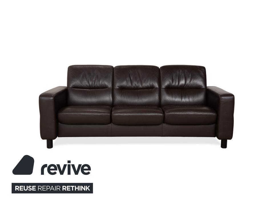 Stressless Wave Leder Dreisitzer Braun Espresso manuelle – Bild 17