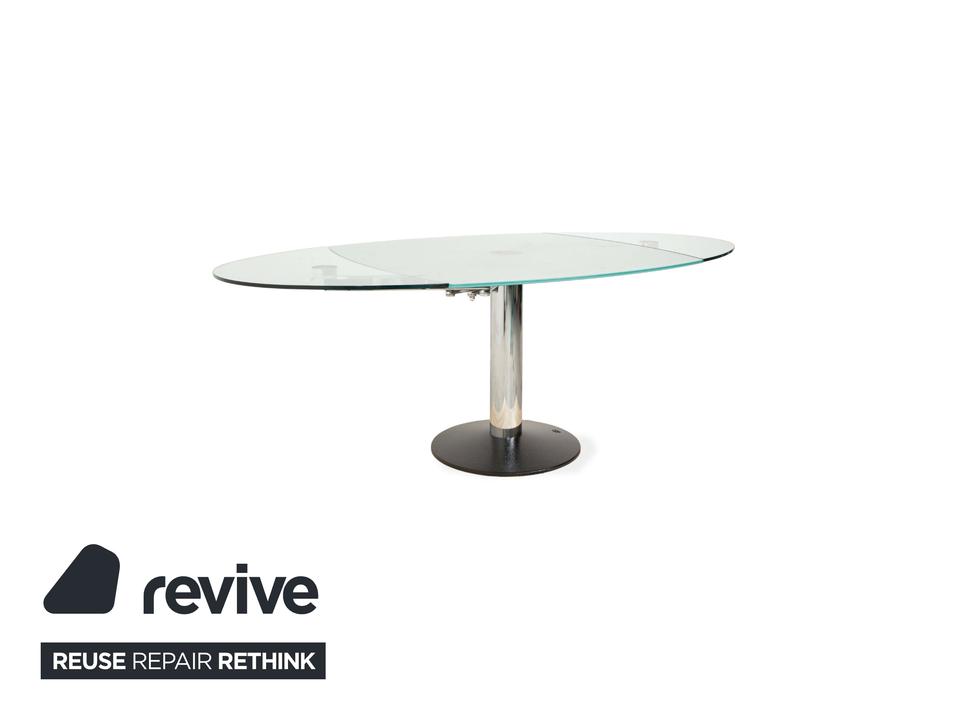 Draenert Titan 3 Glas Esstisch Schwarz Ausziehfunktion – Bild 3