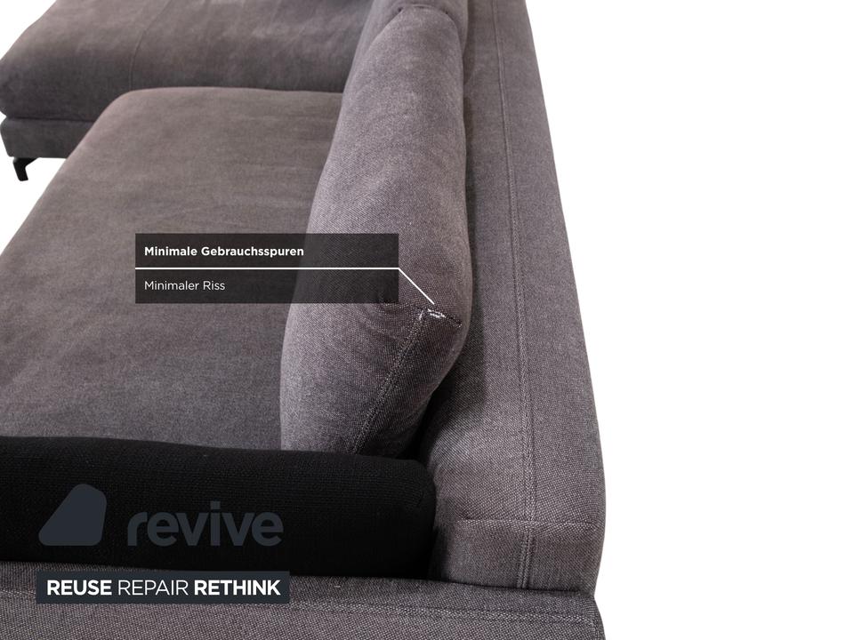 Rolf Benz Nuvola Stoff Ecksofa Grau Anthrazit Sofa Couch – Bild 11