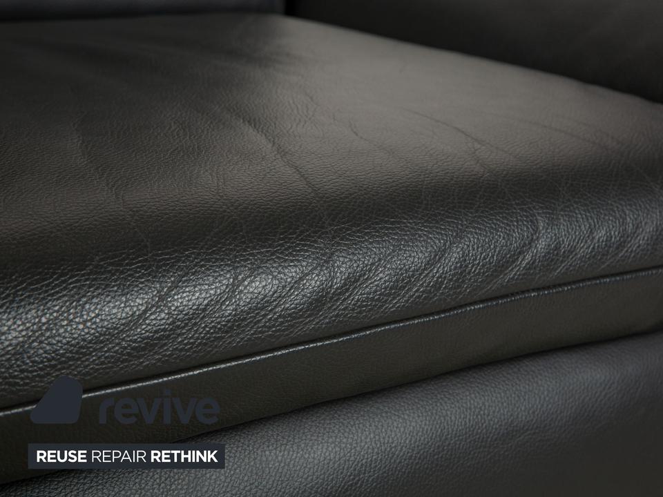 Koinor Rossini Leder Zweisitzer Dunkelgrau manuelle Funktion – Bild 5