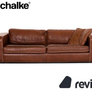 Machalke Valentino Leder Sofa Braun Dreisitzer Couch ✨