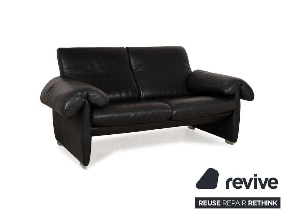 de Sede DS 10 Leder Zweisitzer Schwarz Sofa Couch – Bild 11