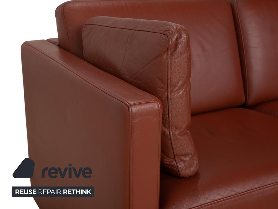 Rolf Benz Ego Leder Zweisitzer Braun Sofa Couch – Bild 4