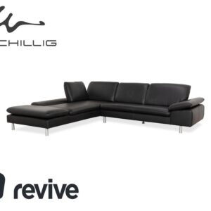Willi Schillig Loop Leder Ecksofa Schwarz Anthrazit Sofa Couch