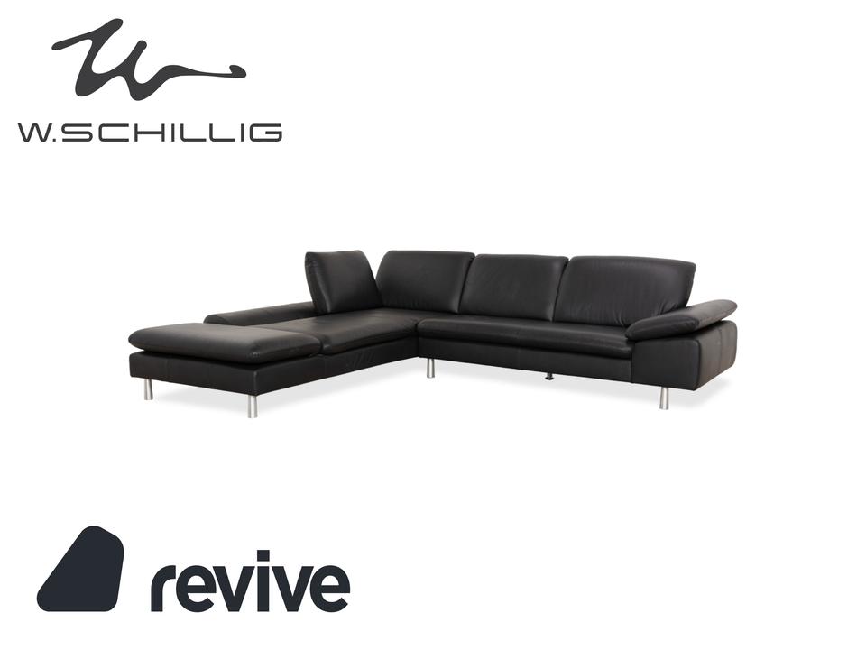 Willi Schillig Loop Leder Ecksofa Schwarz Anthrazit Sofa Couch