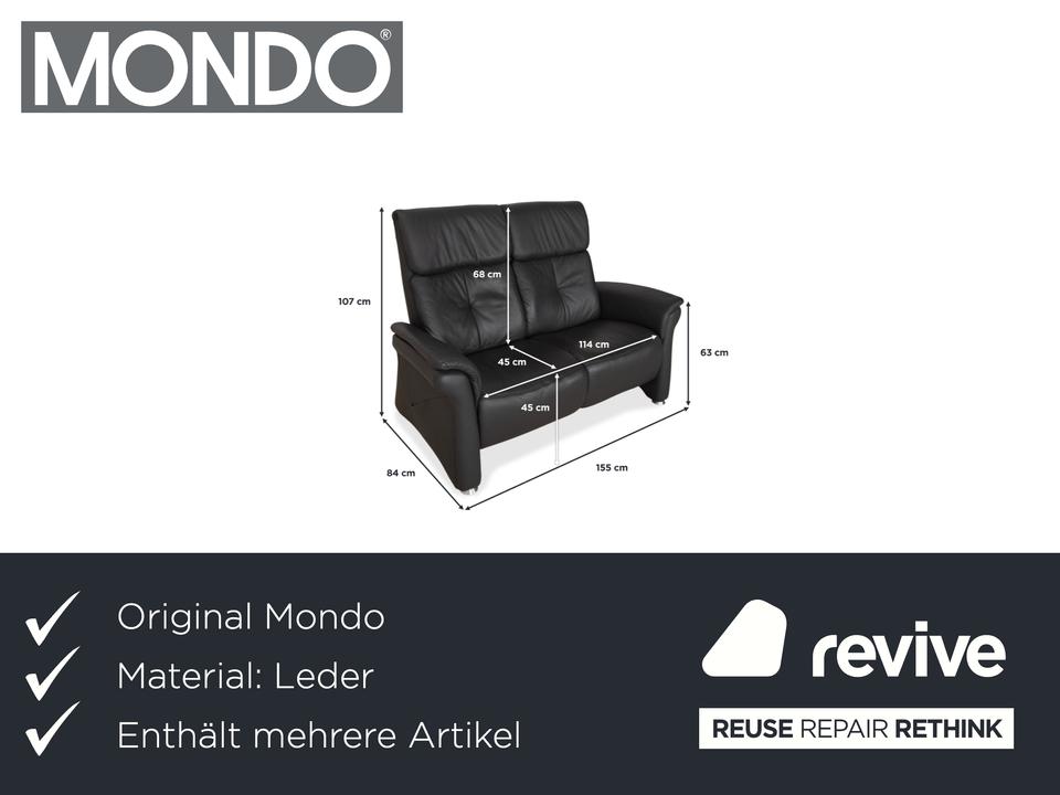 Mondo Varia Leder Zweisitzer Dunkelgrau Anthrazit manuelle – Bild 2