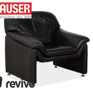 Laauser Atlanta Leder Sessel Schwarz