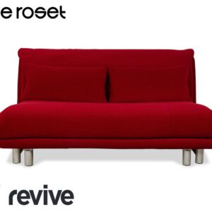 Ligne Roset Multy Stoff Dreisitzer Rot Schlaffunktion Neubezug ✨