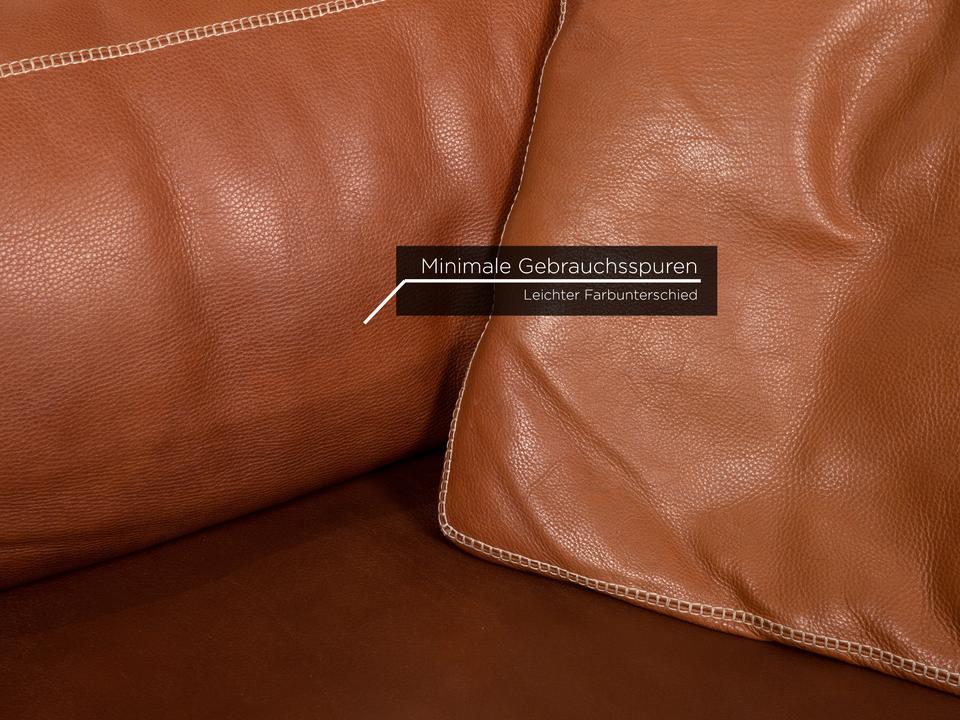 Machalke Valentino Leder Sofa Braun Dreisitzer Couch ✨ – Bild 5