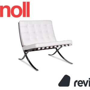 Knoll International Barcelona Chair Leder Sessel Weiß Bauhaus ✨