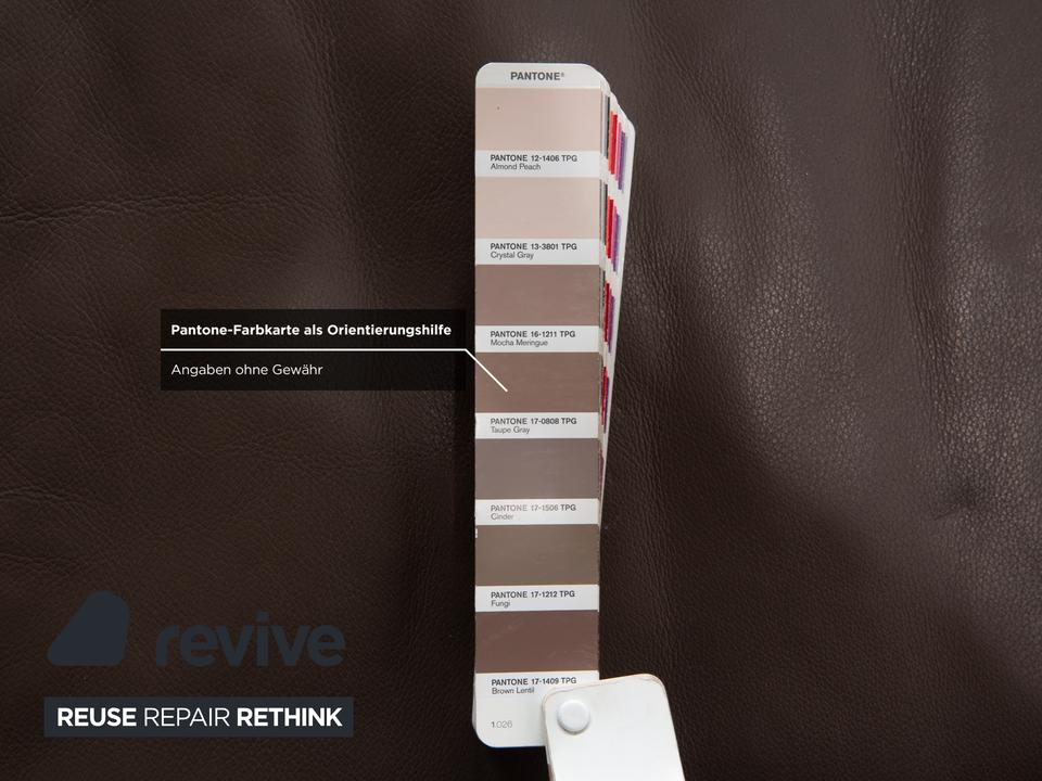 Rolf Benz EGO Dreisitzer Sofa Braun Leder Couch – Bild 6