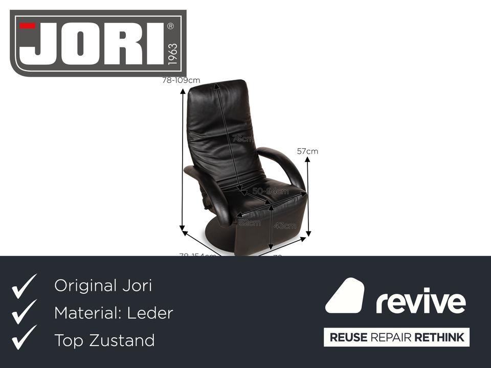 Jori Yoga Leder Sessel Schwarz manuelle Funktion ✨ – Bild 2