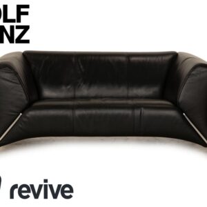 Rolf Benz 322 Leder Zweisitzer Schwarz Sofa Couch ✨