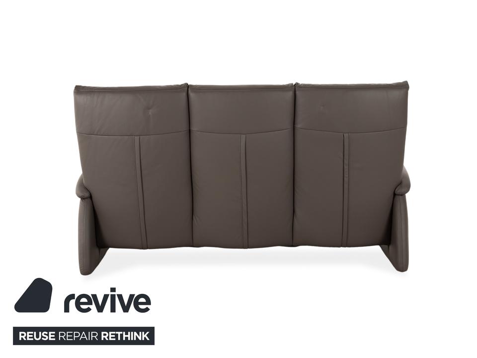 Himolla 4879 Leder Dreisitzer Sofa Grau Braun Taupe Couch – Bild 8