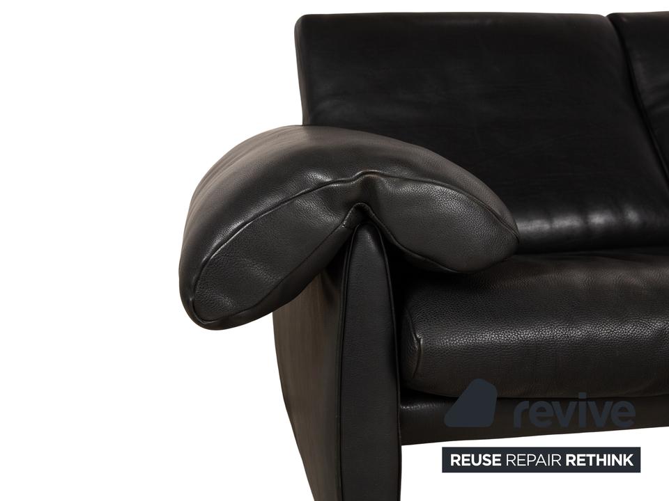 de Sede DS 10 Leder Zweisitzer Schwarz Sofa Couch – Bild 4