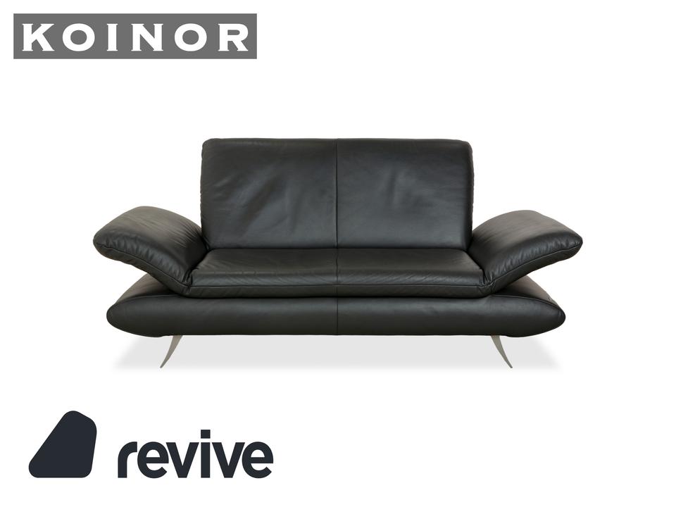 Koinor Rossini Leder Zweisitzer Dunkelgrau manuelle Funktion