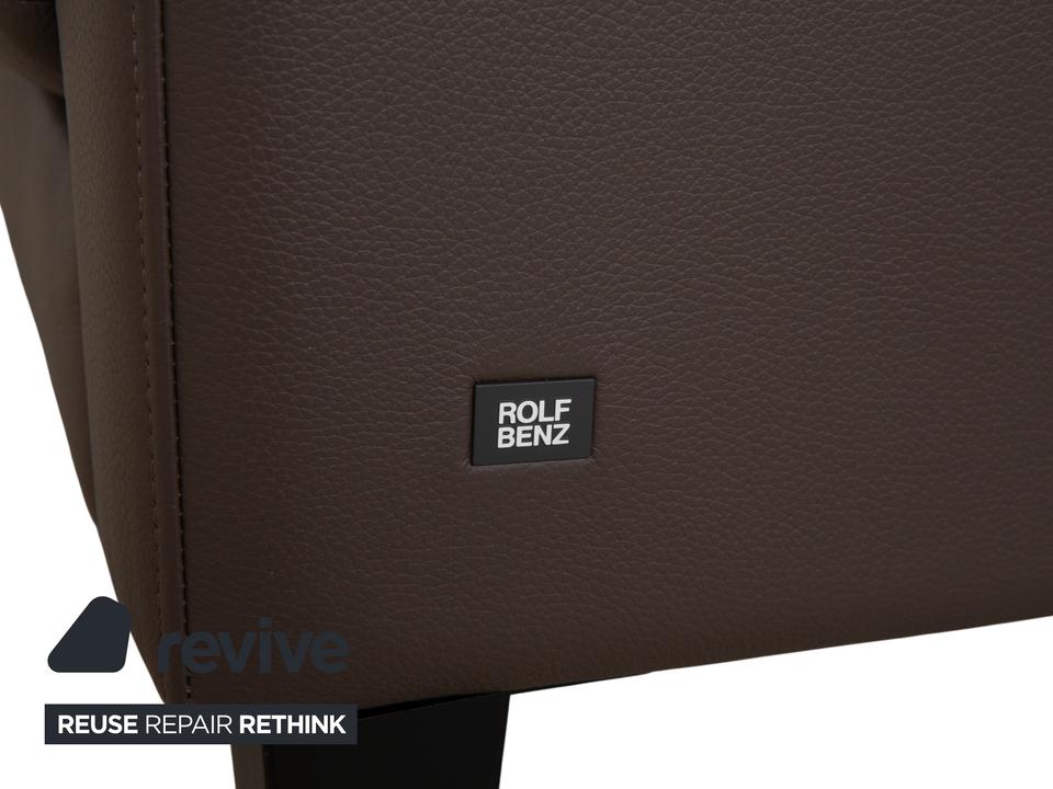 Rolf Benz EGO Dreisitzer Sofa Braun Leder Couch – Bild 7