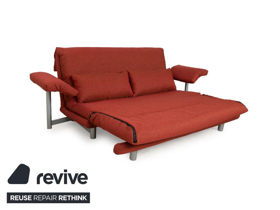 Ligne Roset Multy Stoff Dreisitzer Rot Orange Schlaffunktion ✨ – Bild 4