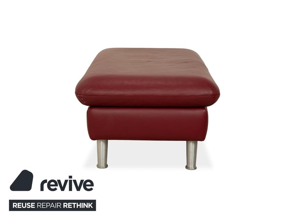 Willi Schillig Loop Leder Hocker Rot Weinrot – Bild 7