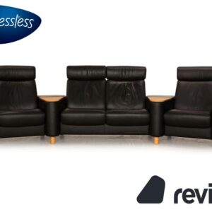 Stressless Arion Leder Viersitzer Schwarz Sofa Couch manuelle ✨