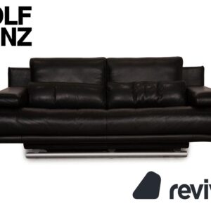 Rolf Benz 6500 Leder Sofa Schwarz Zweisitzer Couch ✨
