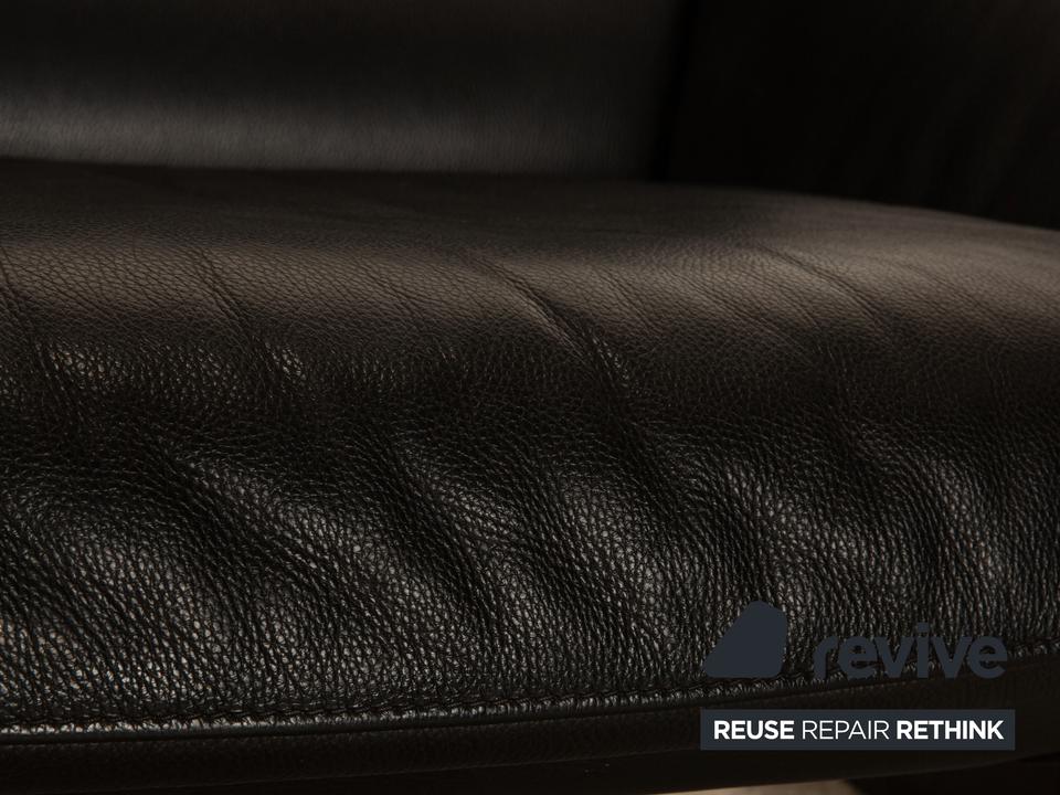 de Sede DS-2011 Leder Zweisitzer Schwarz Sofa Couch ✨ – Bild 3