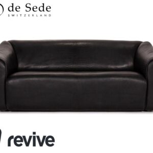 de Sede DS 47 Leder Sofa Schwarz Dreisitzer Couch #14490 ✨