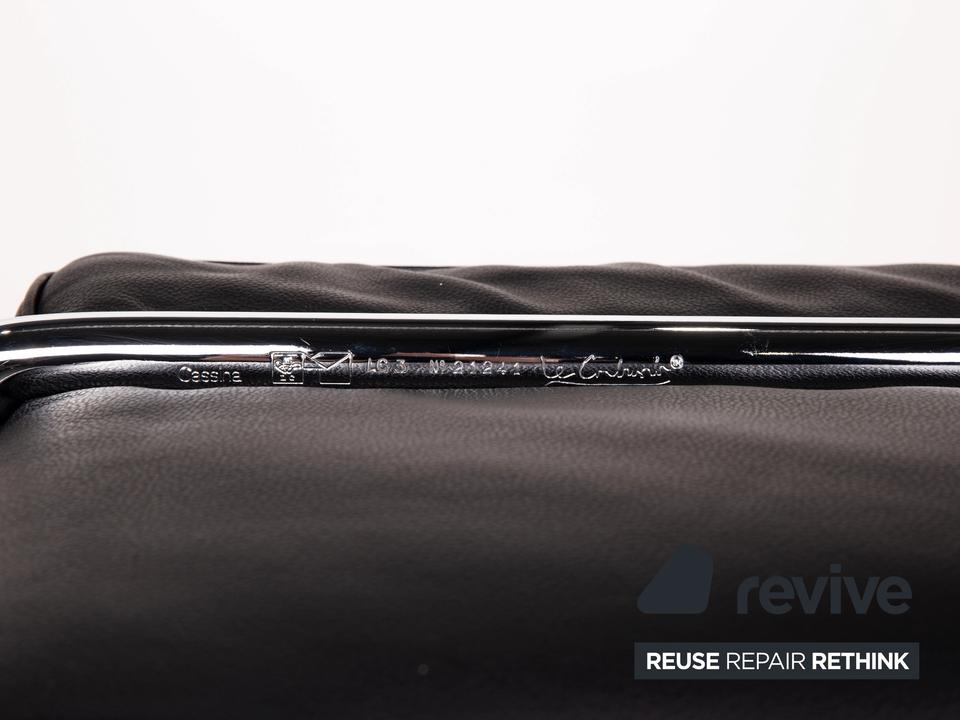 Cassina Le Corbusier LC 3 Leder Sessel Schwarz #14713 ✨ – Bild 6