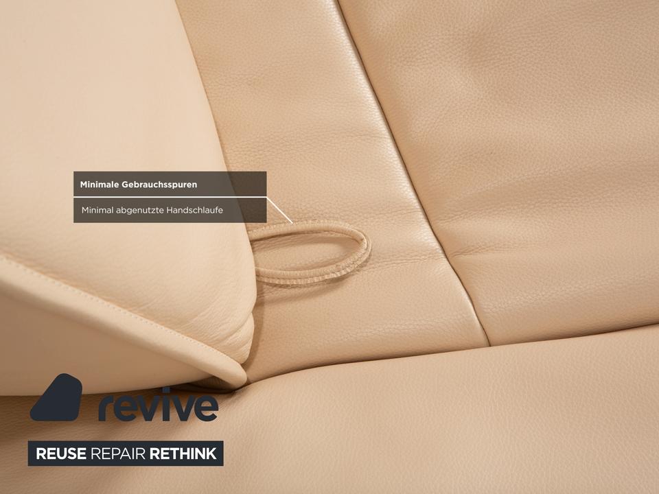 De Sede DS-450 Leder Zweisitzer Creme Beige manuelle Funktion – Bild 7