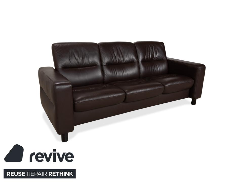Stressless Wave Leder Dreisitzer Braun Espresso manuelle – Bild 6