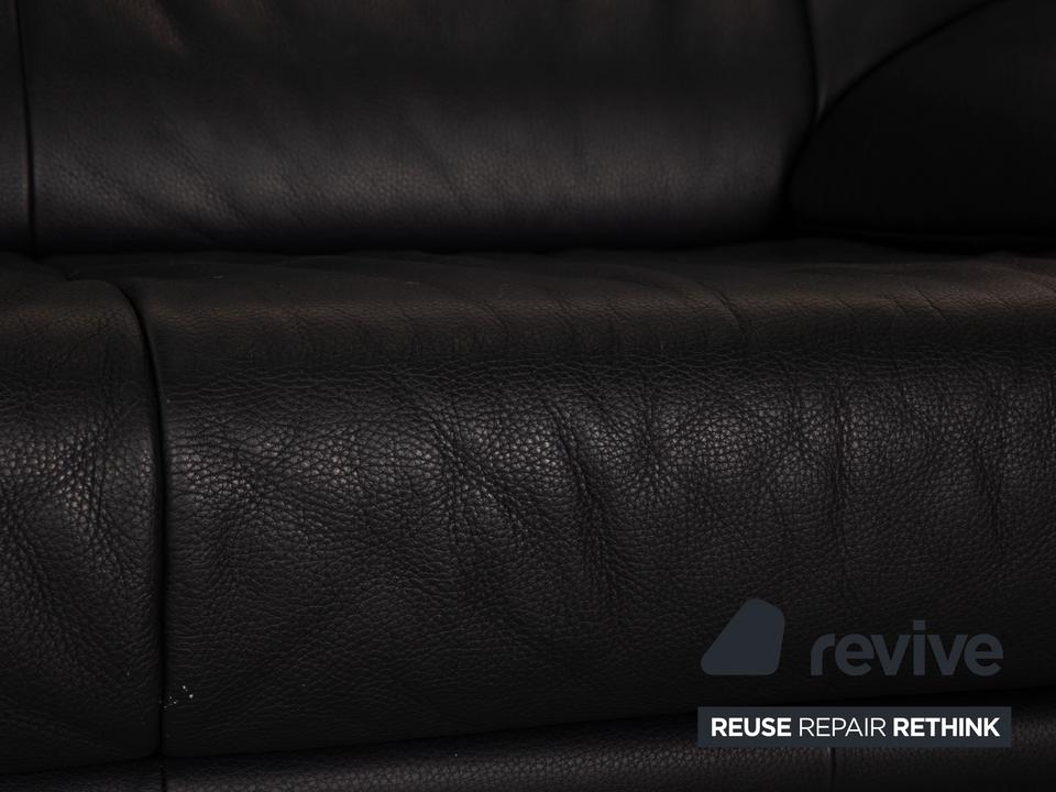 Rolf Benz BMP 418 Leder Zweisitzer Blau Dunkelblau Sofa Couch ✨ – Bild 3