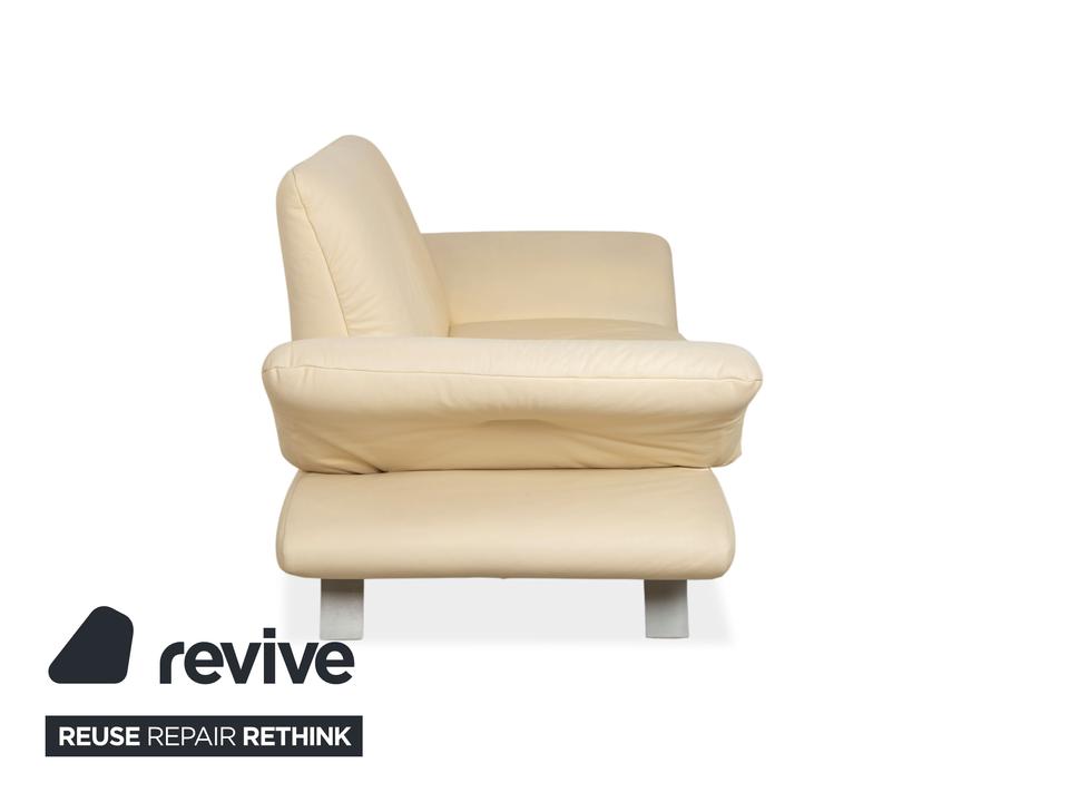 Koinor Rossini Leder Sofa Creme Zweisitzer Couch Funktion – Bild 10