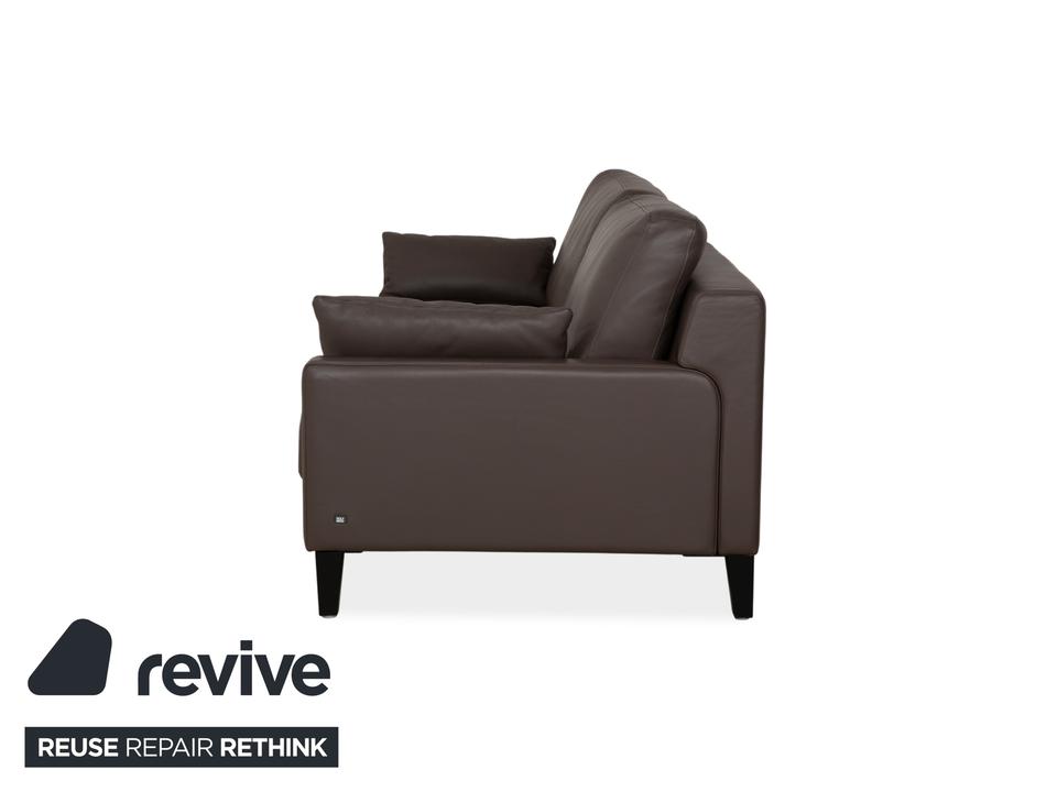 Rolf Benz EGO Dreisitzer Sofa Braun Leder Couch – Bild 10