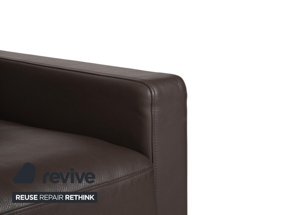 Rolf Benz EGO Dreisitzer Sofa Braun Leder Couch – Bild 5