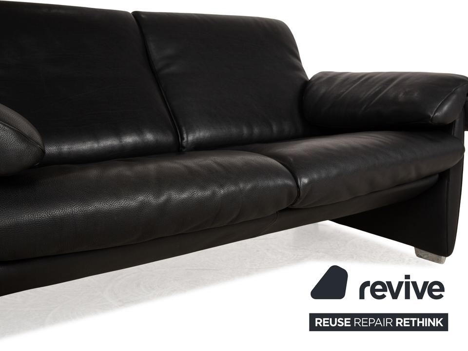 de Sede DS 10 Leder Zweisitzer Schwarz Sofa Couch – Bild 3