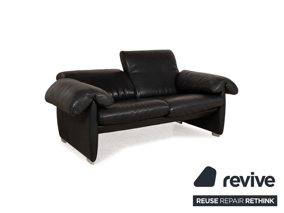 de Sede DS 10 Leder Zweisitzer Schwarz Sofa Couch – Bild 13