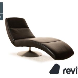 Ewald Schillig Silence Leder Liege Schwarz manuelle Funktion ✨