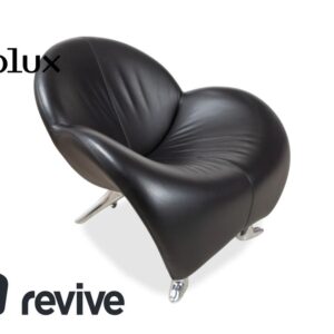 Leolux Papageno Leder Sessel Schwarz