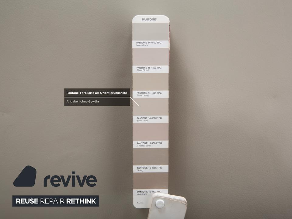 FSM Clarus Leder Hocker Grau Kiesel – Bild 5